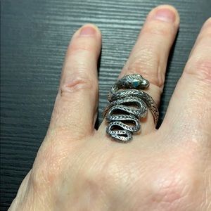Sterling silver snake ring